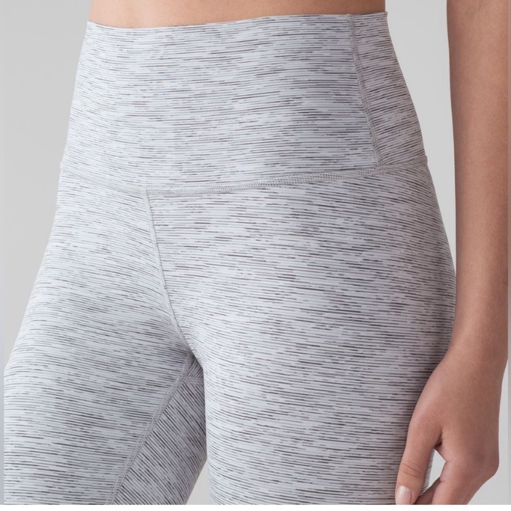 Lululemon Wunder Under Heathered Light Gray Leggings